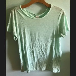 PINK Blue Scoop Neck Tee
